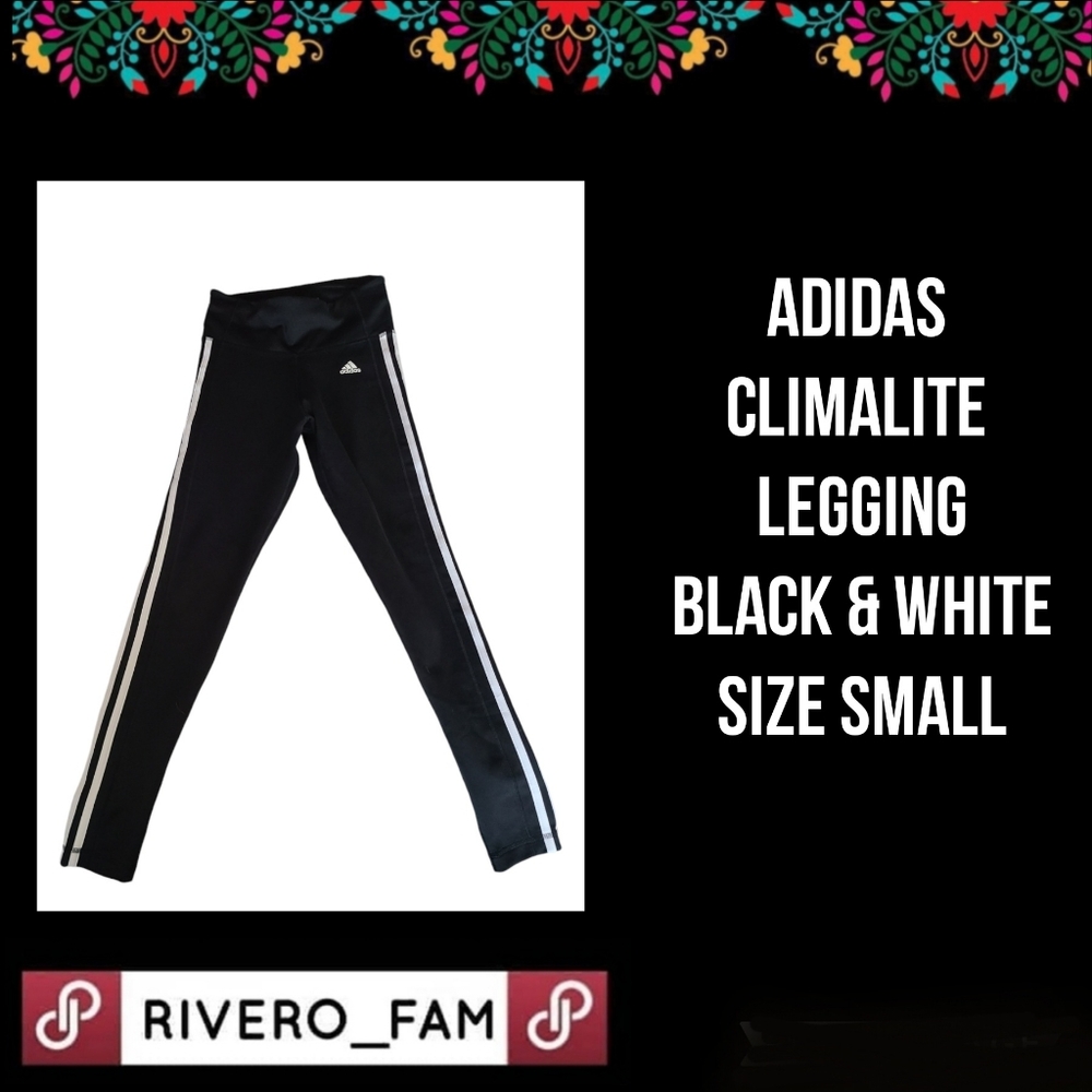 ADIDAS | CLIMALITE BLACK LEGGINGS | SIZE SMALL